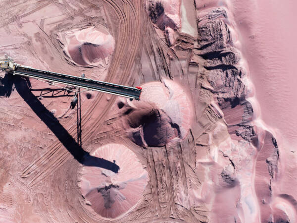 Sand mining aerial